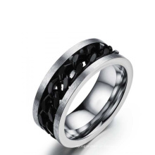 Anel preto de alta qualidade, anel especial, anéis de aço inoxidável jóias